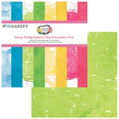 49 and Market - Coleção Vintage Artistry Sunburst - Kit 8 Papéis para Scrapbook Foundations - comprar online
