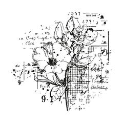 Sizzix + 49 and Market - Facas de Corte + Carimbos Floral Mix Cluster na internet