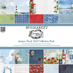 49 and Market - Coleção Summer Porch - Kit 10 Papéis para Scrapbook 30x30 cm (12x12 polegadas)