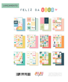 Juju Scrapbook - Coleção Feliz da Vida - Bloco de Papéis para Scrapbook A4 - comprar online