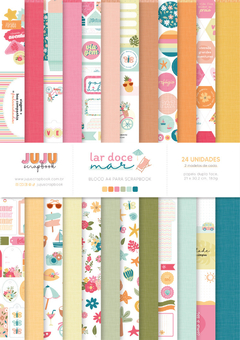 Juju Scrapbook - Coleção Lar Doce Mar - Bloco de Papéis para Scrapbook A4 - comprar online