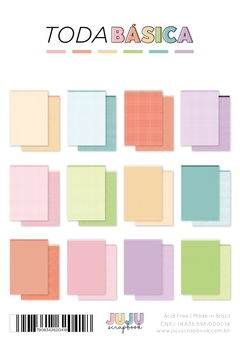 Juju Scrapbook - Coleção Toda Básica - Bloco de Papéis para Scrapbook A5 - comprar online