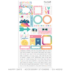 Cocoa Vanilla - Coleção Happy Days - Kit 16 Papéis para Scrapbook + Adesivos - comprar online