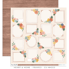 Cocoa Vanilla - Coleção Heart & Home - Kit 16 Papéis para Scrapbook + Adesivos