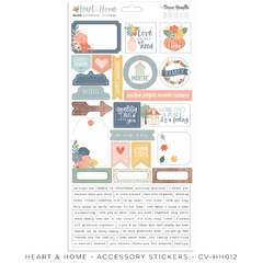 Cocoa Vanilla - Coleção Heart & Home - Kit 16 Papéis para Scrapbook + Adesivos - comprar online