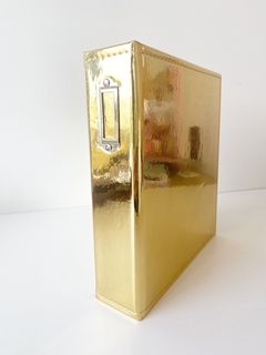 ÁLBUM NACIONAL GI DEMELLO tamanho 21 x 23 cm Dourado - comprar online