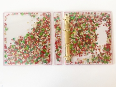 ÁLBUM NACIONAL SHAKER ORIGINAL GI DEMELLO tamanho 21 x 23 cm - Verde, vermelho e dourado (Natal clássico na internet