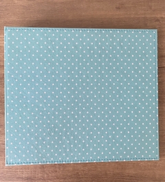 ÁLBUM NACIONAL GI DEMELLO para Scrapbook tamanho 30,5x30,5cm (12"x 12") - Cor Azul com poá branco - comprar online