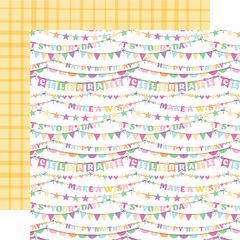 Echo Park Paper - Coleção Make A Wish Birthday Girl - Kit 12 Papéis para Scrapbook + Adesivos - loja online