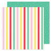 Pebbles - Coleção All The Cake - Papel para Scrapbook - Multi Stripes 34022055