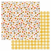 American Crafts - Coleção Farmstead Harvest - Papel para scrapbook - Colorful Leaves 34024717