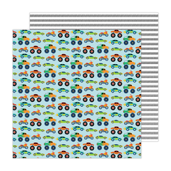 Pebbles - Coleção Cool Boy - Papel para Scrapbook - Monster Truck 34027630