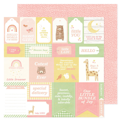 American Crafts - Coleção Hello Little Girl - Papel para Scrapbook - Tags 34030026