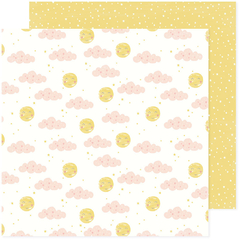 American Crafts - Coleção Hello Little Girl - Papel para Scrapbook - Clouds 34030028