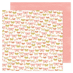 American Crafts - Coleção Hello Little Girl - Papel para Scrapbook - Butterflies 34030035