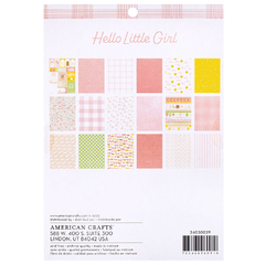 American Crafts - Coleção Hello Little Girl - Bloco de Papéis para Scrapbook tamanho 15x20 cm (6x8 polegadas) na internet