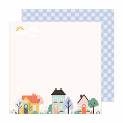 Pebbles - Coleção Sunny Bloom - Kit 12 Papéis para Scrapbook - Scrapbook Life - Materiais para Scrapbook