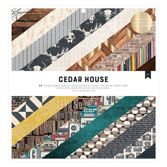 American Crafts - Coleção Cedar House - Bloco de Papéis 30,5x30,5cm