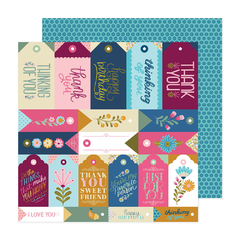 Imagem do Pink Paislee - Coleção Joyful Notes - Kit 12 Papéis para Scrapbook