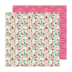 Pink Paislee - Coleção Joyful Notes - Kit 12 Papéis para Scrapbook - loja online