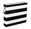 American Crafts - Becky Higgins - Álbum importado para Scrapbook - Tamanho 30,5x30,5cm (12x12") - Black and White Stripe