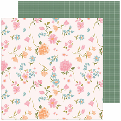 Pinkfresh Studio - Coleção Lovely Blooms - Bloco de papéis para Scrapbook 30x30 cm (12x12 polegadas) - Scrapbook Life - Materiais para Scrapbook