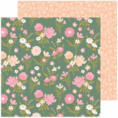 Pinkfresh Studio - Coleção Lovely Blooms - Bloco de papéis para Scrapbook 30x30 cm (12x12 polegadas) - Scrapbook Life - Materiais para Scrapbook