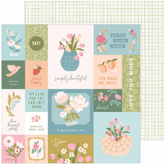 Imagem do Pinkfresh Studio - Coleção Lovely Blooms - Bloco de papéis para Scrapbook 30x30 cm (12x12 polegadas)