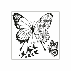 Sizzix - Facas de Corte + Carimbos - Framelits Dies - Butterfly Birthday na internet