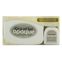 StazOn Opaque - Cotton White - Carimbeira Branca com Refil - comprar online