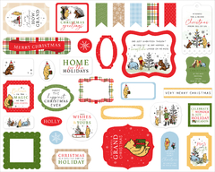 Echo Park - Coleção Winnie The Pooh Christmas - Die cuts Ephemera na internet