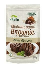 MISTURA PARA BROWNIE S/GLÚTEM 270G-VITALIN