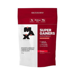 SUPER GAINERS 3KG MORANGO - MAX TITANIUM