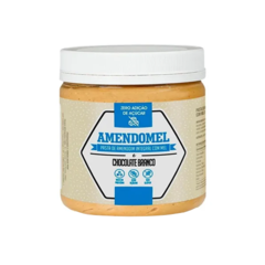 PASTA DE AMENDOIM INTEGRAL COM MEL CHOCOLATE BRANCO 500G - AMENDOMEL