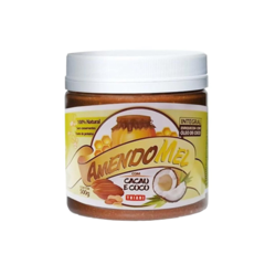 PASTA DE AMENDOIM INTEGRAL COM CACAU E COCO 500G - AMENDOMEL