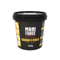 PASTA DE AMENDOIM CACAU E COCO 500G - MANIFORCE