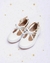 Sapato Liz Laço Branco Verniz