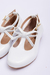 Sapato Liz Laço Branco Verniz na internet