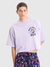 Cropped Baw Boxy Over Globo X Smiley Lilás - comprar online