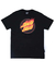 Camiseta Infantil Santa Cruz Flaming Dot Front Preta