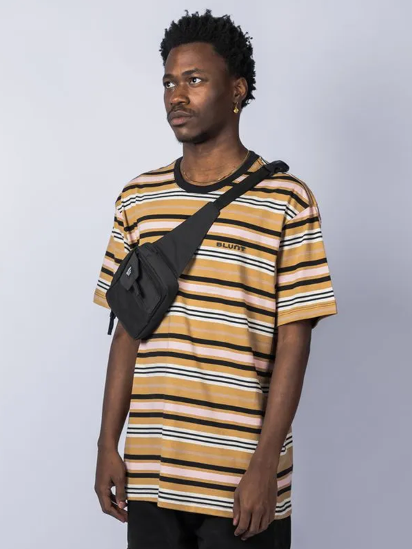 Camiseta Blunt Striped Listrada Marrom