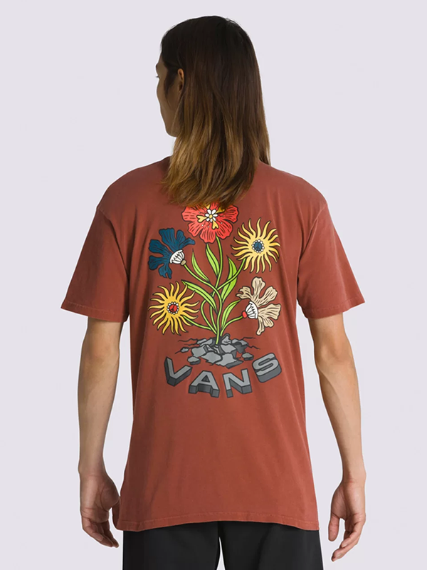 Camiseta Vans Concrete Floral Marsala