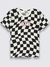 Camiseta Feminina Vans Warped 66 Checkerboard Crew Preta