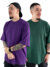 Combo Camiseta Ska Oversized Basic Verde Roxo