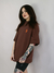 Camiseta Riot Oversize Florence Marrom