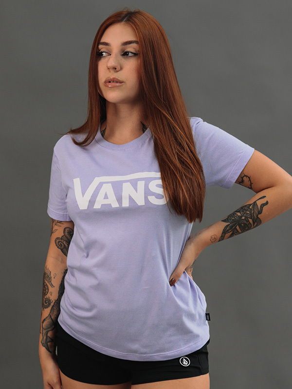 Camiseta Feminina Vans Flying V Crew Roxo