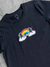 Camiseta Feminina Grizzly Over The Rainbow Preta