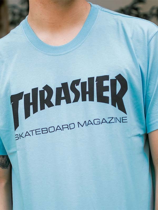 Camiseta Thrasher Skate Mag Azul Claro