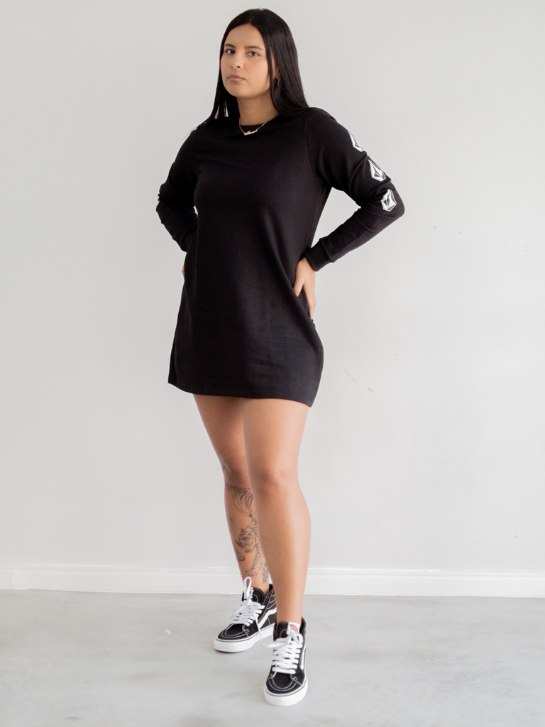 Vestido volcom store manga longa