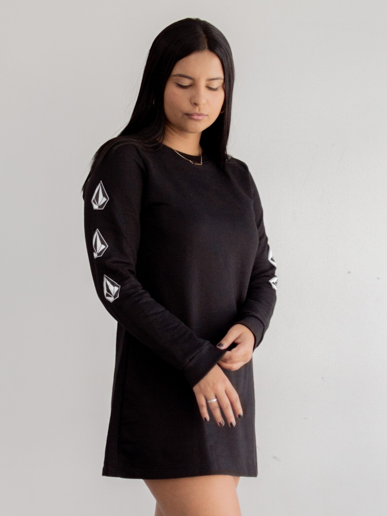 Vestido volcom store manga longa